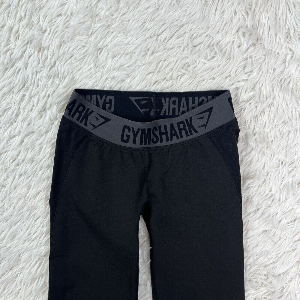 Gymshark Flex Leggings Gray/Black/Charcoal Womens Training Gym 3/4 Size Small - Picture 3 of 8